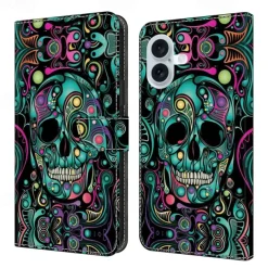 Phone Case For iPhone 16 15 14 Pro Max Plus 13 12 11 Pro Max Mini Back Cover with Stand Holder Shockproof Retro PU Leather