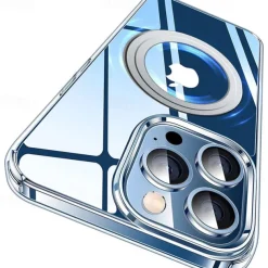 Phone Case For iPhone 16 15 14 Pro Max Plus 13 Pro Max Back Cover Support Wireless Charging Shockproof TPU PC