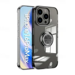 Phone Case For iPhone 16 15 14 Pro Max Plus 13 12 11 Pro Max Mini Back Cover with Stand Holder Magnetic Shockproof Retro TPU Plating PC
