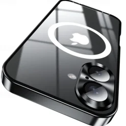 Phone Case For iPhone 16 15 14 Pro Max 13 Pro Max Magnetic Adsorption With Magsafe Camera Lens Protector Support Wireless Charging Shockproof Acrylic Aluminum Alloy