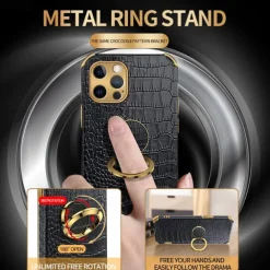 Phone Case For iPhone 16 15 14 Pro Max Plus 13 12 11 Pro Max Mini Back Cover Shockproof TPU PU Leather