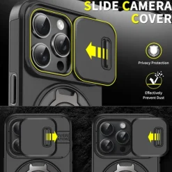 Phone Case For iPhone 16 15 14 Pro Max Plus 16e 13 12 11 Pro Max Back Cover Ring Holder Shockproof PC