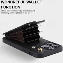 Phone Case For iPhone 16 15 14 Pro Max Plus 13 12 11 Pro Max Back Cover Ring Holder with Lanyard Card Slot Retro TPU PU Leather