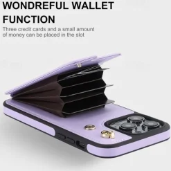 Phone Case For iPhone 16 15 14 Pro Max Plus 13 12 11 Pro Max Back Cover Ring Holder with Lanyard Card Slot Retro TPU PU Leather