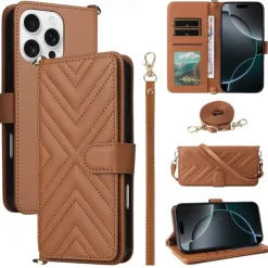 Phone Case For iPhone 16 15 14 Pro Max Plus 13 12 11 Pro Max Flip Cover with Stand Holder with Lanyard with Wrist Strap Retro TPU PU Leather