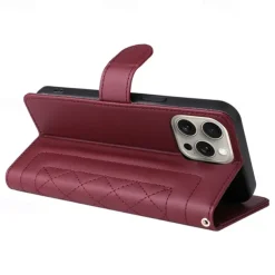 Phone Case For iPhone 16 15 14 Pro Max Plus 13 12 11 Pro Max Flip Cover with Stand Holder with Wrist Strap Card Slot Retro TPU PU Leather