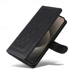 Phone Case For iPhone 16 15 14 Pro Max Plus 13 12 11 Pro Max Flip Cover with Stand Holder with Wrist Strap Card Slot Retro TPU PU Leather