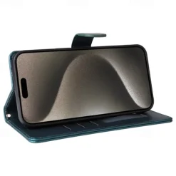 Phone Case For iPhone 16 15 14 Pro Max Plus 13 12 11 Pro Max Flip Cover with Stand Holder with Wrist Strap Card Slot Retro TPU PU Leather