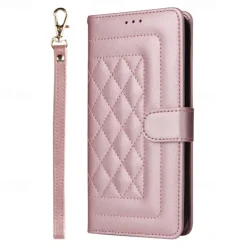 Phone Case For iPhone 16 15 14 Pro Max Plus 13 12 11 Pro Max Flip Cover with Stand Holder with Wrist Strap Card Slot Retro TPU PU Leather
