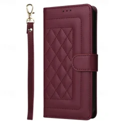 Phone Case For iPhone 16 15 14 Pro Max Plus 13 12 11 Pro Max Flip Cover with Stand Holder with Wrist Strap Card Slot Retro TPU PU Leather