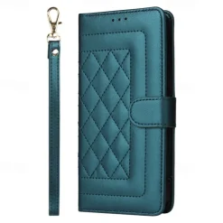 Phone Case For iPhone 16 15 14 Pro Max Plus 13 12 11 Pro Max Flip Cover with Stand Holder with Wrist Strap Card Slot Retro TPU PU Leather