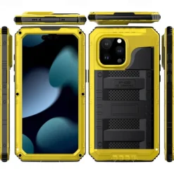 Phone Case For iPhone 16 15 14 Pro Max Plus 16e 13 12 Pro Max Mini Waterproof Case Detachable with Lanyard Shockproof PET Aluminum Alloy Silicone