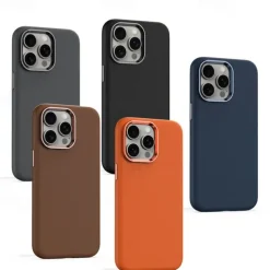 Phone Case For iPhone 16 15 14 Pro Max Plus 13 12 Pro Max Back Cover With Magsafe Support Wireless Charging Shockproof Retro TPU PU Leather