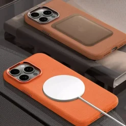 Phone Case For iPhone 16 15 14 Pro Max Plus 13 12 Pro Max Back Cover With Magsafe Support Wireless Charging Shockproof Retro TPU PU Leather