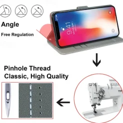 Phone Case For iPhone 16 15 14 Pro Max Plus 13 12 Pro Max Mini Wallet Case Flip Cover with Stand Holder Full Body Protective Card Slot Flower Flower Floral TPU PU Leather