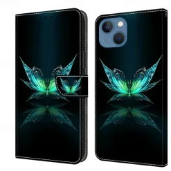 Phone Case For iPhone 16 15 14 Pro Max Plus 13 12 11 Pro Max Mini Wallet Case Flip Cover with Stand Holder Magnetic Card Slot Butterfly Flower Flower Floral TPU PU Leather