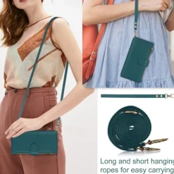 Phone Case For iPhone 17 Pro Max 17 Air 16 15 14 Pro Max Plus 13 12 11 Pro Max Mini Wallet Case Magnetic Zipper with Lanyard Retro TPU PU Leather