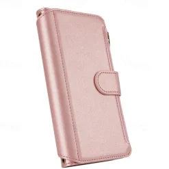 Phone Case For iPhone 17 Pro Max 17 Air 16 15 14 Pro Max Plus 13 12 11 Pro Max Mini Wallet Case Magnetic Zipper with Lanyard Retro TPU PU Leather