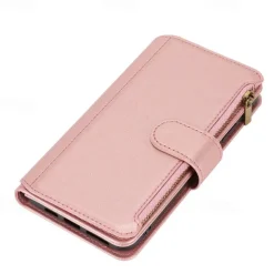 Phone Case For iPhone 17 Pro Max 17 Air 16 15 14 Pro Max Plus 13 12 11 Pro Max Mini Wallet Case Magnetic Zipper with Lanyard Retro TPU PU Leather