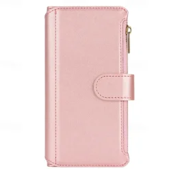 Phone Case For iPhone 17 Pro Max 17 Air 16 15 14 Pro Max Plus 13 12 11 Pro Max Mini Wallet Case Magnetic Zipper with Lanyard Retro TPU PU Leather