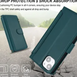 Phone Case For iPhone 17 Pro Max 17 Air 16 15 14 Pro Max Plus 13 12 11 Pro Max Mini Wallet Case Magnetic Zipper with Lanyard Retro TPU PU Leather