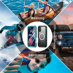 Phone Case For iPhone 16 Pro Max Plus Back Cover Magnetic Support Wireless Charging with Wrist Strap Retro TPU PC