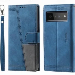 Phone Case For Pixel 8 Pro Pixel 8 Pixel 7 Pixel 7 Pro Pixel 6 Pixel 6 Pro Wallet Case with Stand Holder with Wrist Strap Card Slot Retro TPU PU Leather