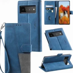 Phone Case For Pixel 8 Pro Pixel 8 Pixel 7 Pixel 7 Pro Pixel 6 Pixel 6 Pro Wallet Case with Stand Holder with Wrist Strap Card Slot Retro TPU PU Leather