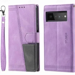 Phone Case For Pixel 8 Pro Pixel 8 Pixel 7 Pixel 7 Pro Pixel 6 Pixel 6 Pro Wallet Case with Stand Holder with Wrist Strap Card Slot Retro TPU PU Leather