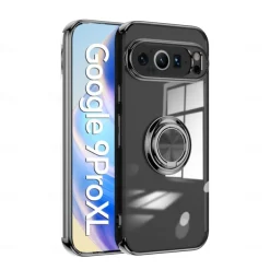 Phone Case For Pixel 9 Pro Pixel 9 Pro XL Pixel 8 Pro Pixel 8 Pixel 9 Pixel 7 Pixel 7 Pro Back Cover Ring Holder Magnetic Shockproof Retro TPU Plating PC