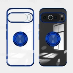 Phone Case For Pixel 9 Pro Pixel 9 Pro XL Pixel 8 Pro Pixel 8 Pixel 9 Pixel 7 Pixel 7 Pro Back Cover Ring Holder Magnetic Shockproof Retro TPU Plating PC