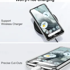 Phone Case For Pixel 9 Pro Pixel 8 Pro Pixel 7 Pro Pixel 9a Back Cover Support Wireless Charging Shockproof TPU PC