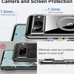 Phone Case For Pixel 9 Pro Pixel 8 Pro Pixel 7 Pro Pixel 9a Back Cover Support Wireless Charging Shockproof TPU PC