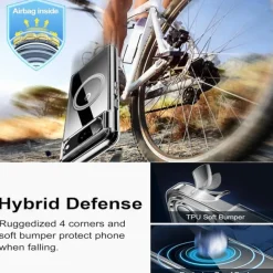 Phone Case For Pixel 9 Pro Pixel 8 Pro Pixel 7 Pro Pixel 9a Back Cover Support Wireless Charging Shockproof TPU PC