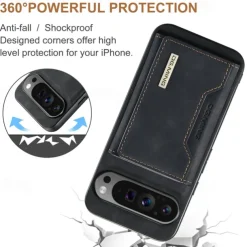 Phone Case For Pixel 9 Pro Pixel 9 Pro XL Pixel 8 Pro Pixel 8 Pixel 9 Pixel 7 Pixel 7 Pro Pixel 6 Pixel 6 Pro Pixel Fold Back Cover with Stand Holder Detachable Magnetic Retro TPU PU Leather