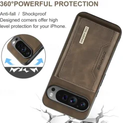 Phone Case For Pixel 9 Pro Pixel 9 Pro XL Pixel 8 Pro Pixel 8 Pixel 9 Pixel 7 Pixel 7 Pro Pixel 6 Pixel 6 Pro Pixel Fold Back Cover with Stand Holder Detachable Magnetic Retro TPU PU Leather