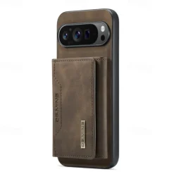 Phone Case For Pixel 9 Pro Pixel 9 Pro XL Pixel 8 Pro Pixel 8 Pixel 9 Pixel 7 Pixel 7 Pro Pixel 6 Pixel 6 Pro Pixel Fold Back Cover with Stand Holder Detachable Magnetic Retro TPU PU Leather