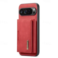 Phone Case For Pixel 9 Pro Pixel 9 Pro XL Pixel 8 Pro Pixel 8 Pixel 9 Pixel 7 Pixel 7 Pro Pixel 6 Pixel 6 Pro Pixel Fold Back Cover with Stand Holder Detachable Magnetic Retro TPU PU Leather