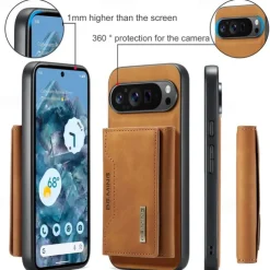 Phone Case For Pixel 9 Pro Pixel 9 Pro XL Pixel 8 Pro Pixel 8 Pixel 9 Pixel 7 Pixel 7 Pro Pixel 6 Pixel 6 Pro Pixel Fold Back Cover with Stand Holder Detachable Magnetic Retro TPU PU Leather