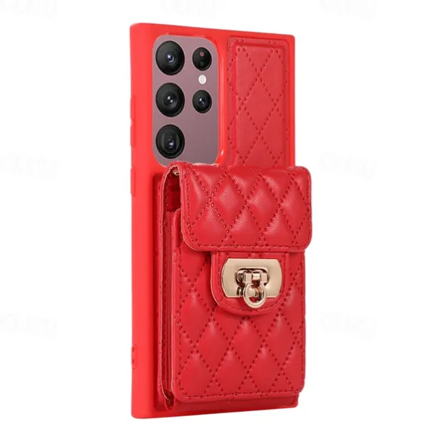 Phone Case For S25 S24 S23 S22 S21 FE S21 Ultra Plus A14 A34 A54 A53 Back Cover with Stand Holder with Lanyard Card Slot Retro TPU PU Leather