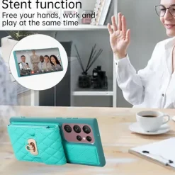 Phone Case For S25 S24 S23 S22 S21 FE S21 Ultra Plus A14 A34 A54 A53 Back Cover with Stand Holder with Lanyard Card Slot Retro TPU PU Leather