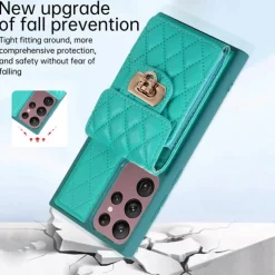 Phone Case For S25 S24 S23 S22 S21 FE S21 Ultra Plus A14 A34 A54 A53 Back Cover with Stand Holder with Lanyard Card Slot Retro TPU PU Leather