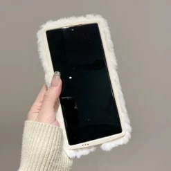 Phone Case For S24 S23 Ultra Plus A55 5G A35 5G A15 A14 A54 Back Cover with Stand Holder Shockproof Retro Plush