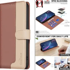 Phone Case For Samsung Galaxy S24 S23 S23 FE S22 S21 Ultra Plus A55 5G A35 5G A25 A15 A14 Back Cover with Stand Holder Card Slot Shockproof Retro TPU PU Leather
