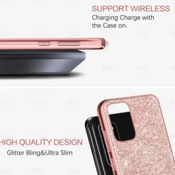 Phone Case For Samsung Galaxy S25 S24 S23 S22 S21 FE S21 Ultra Plus A34 S20 A32 A52 Back Cover Glitter Shine Glitter Shine TPU