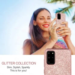 Phone Case For Samsung Galaxy S25 S24 S23 S22 S21 FE S21 Ultra Plus A34 S20 A32 A52 Back Cover Glitter Shine Glitter Shine TPU