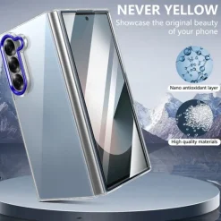 Phone Case For Samsung Galaxy Z Fold 3 Back Cover Shockproof Retro PC