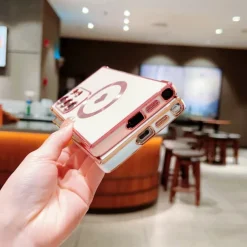 Phone Case For Samsung Galaxy S25 S24 S23 S23 FE S22 S21 Ultra Plus Back Cover Support Wireless Charging Shockproof Heart TPU Plating