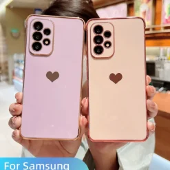 Phone Case For Samsung Galaxy S25 S24 S23 S22 S21 FE S21 Ultra Plus A14 A34 A54 A53 Classic Series Plating Full Body Protective Dustproof Solid Colored TPU