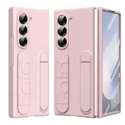 Phone Case For Samsung Galaxy Z Fold 7 Z Fold 6 Z Fold 5 Z Fold 4 Back Cover with Stand Holder with Screen Protector Full Body Protective Retro PC Silicone